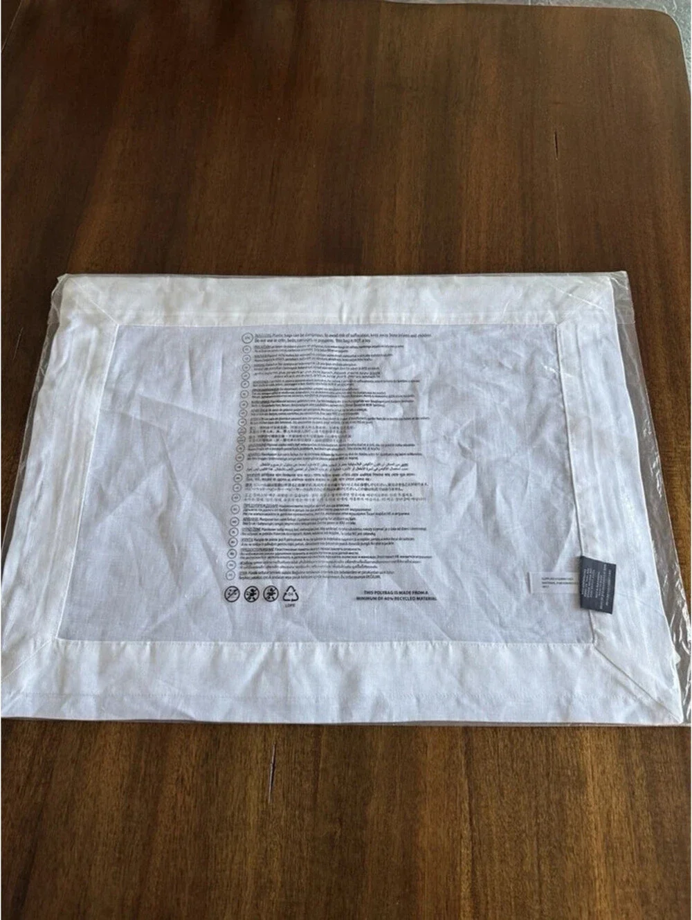 Set Of 4 Ralph Lauren White Tuxedo Pleat Placemats 100% Linen